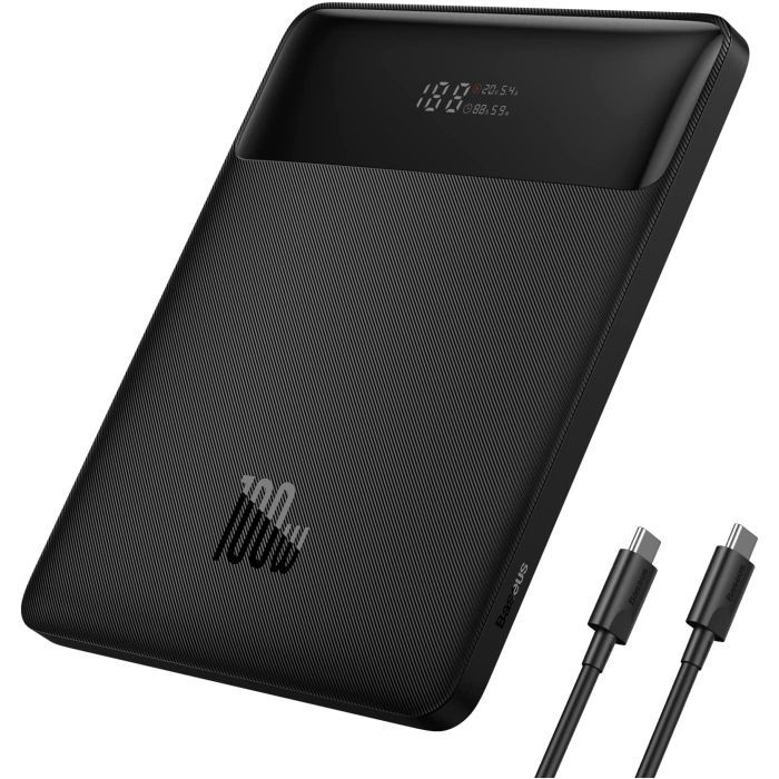Батарея універсальна Baseus Blade Digital Display 20000mAh PD/100W, Black (PPDGL-01, PPBLD100-S) (PPBL000201) зображення 2