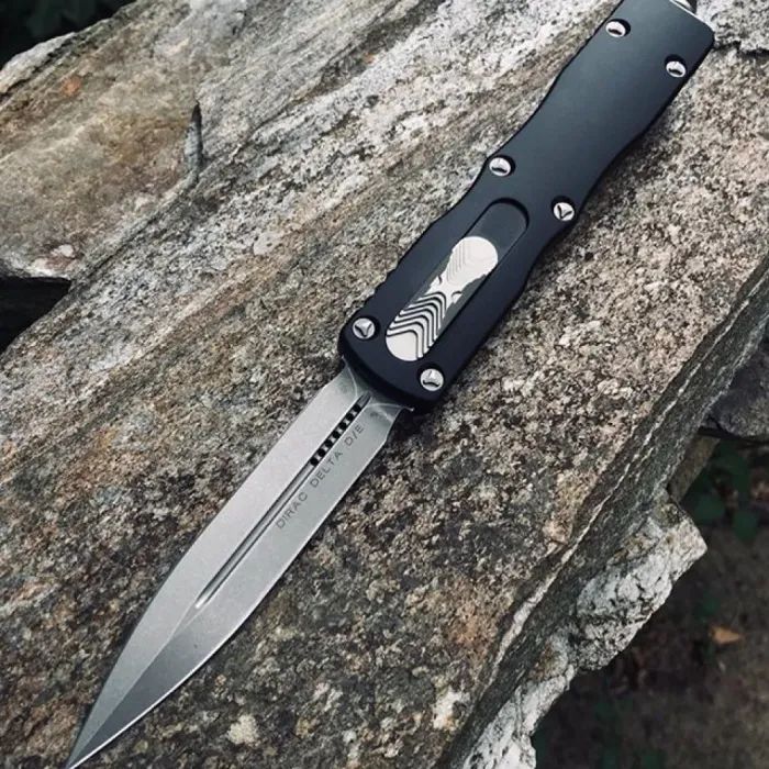 Нож Microtech Dirac Delta Double Edge Stonewash (227-10) изображение 5