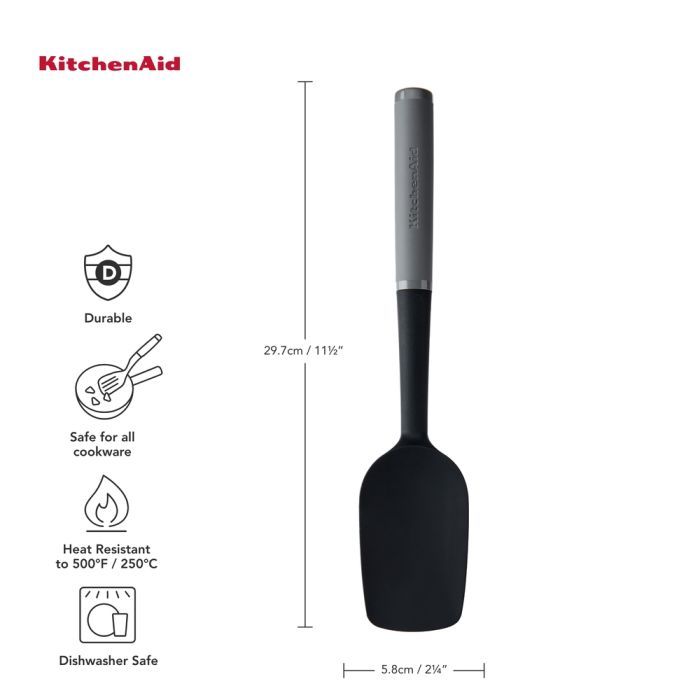 Лопатка кухонная KitchenAid Coreline силіконова, 34 см, сірий (KAS030OHCGG) изображение 7