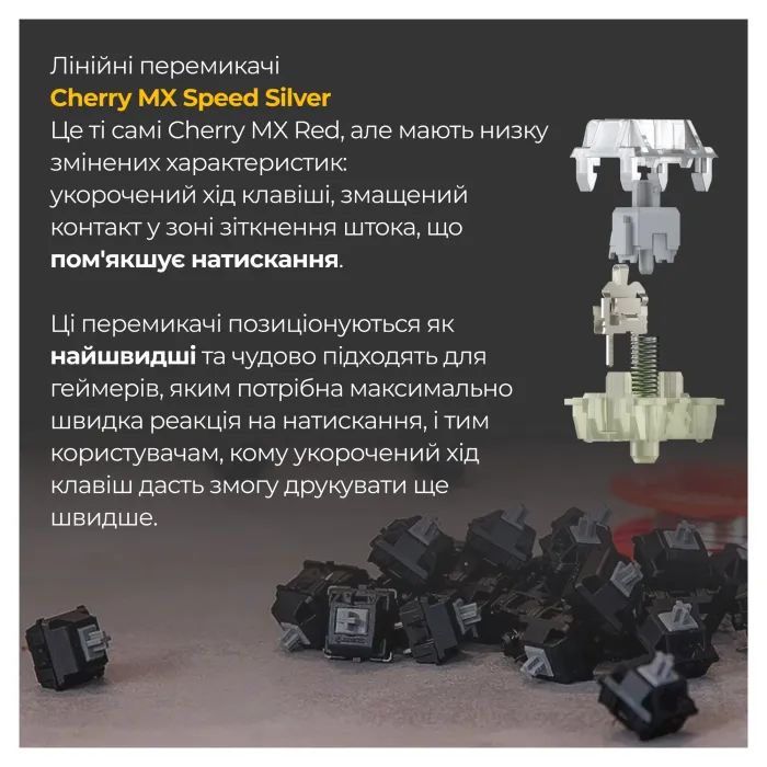 Клавиатура Ducky One 3 Mini Cherry MX Speed Silver RGB UA USB Black (DKON2161ST-PUAPXCLAWSC1) изображение 5