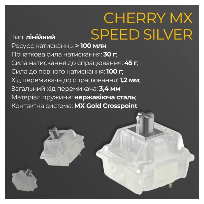 Клавиатура Ducky One 3 Mini Cherry MX Speed Silver RGB UA USB Black (DKON2161ST-PUAPXCLAWSC1) изображение 6