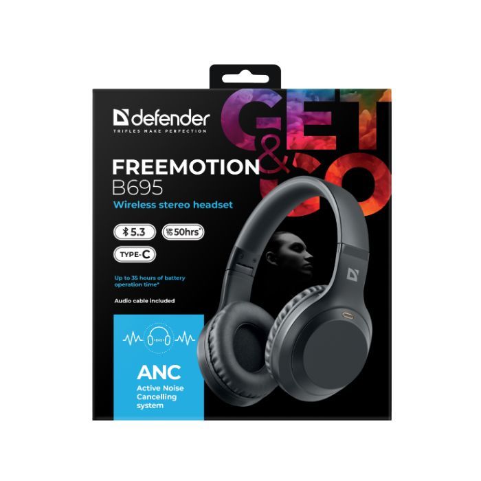 Наушники Defender FreeMotion B695 Bluetooth ANC Black (63695) изображение 7