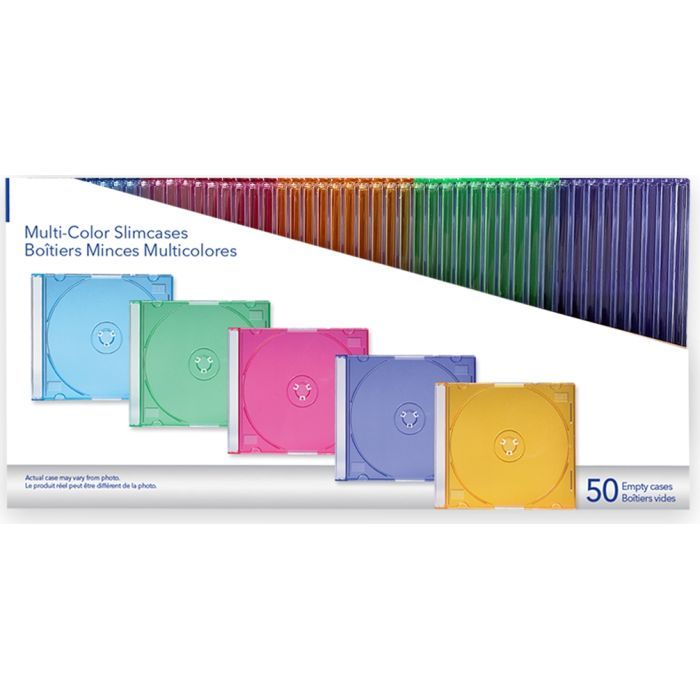 Бокс для диска CD/DVD Slimcase Assorted colours 50шт Verbatim (49973) изображение 3