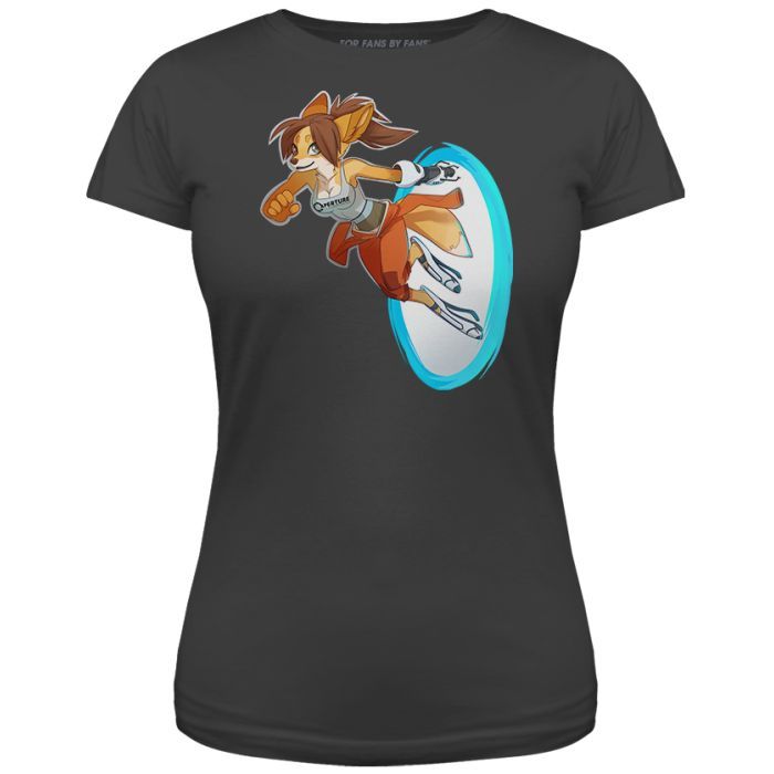 Футболка Valve Portal Fox Chell Charcoal, Woman XL (PTL184CDD1_CHA_XL)
