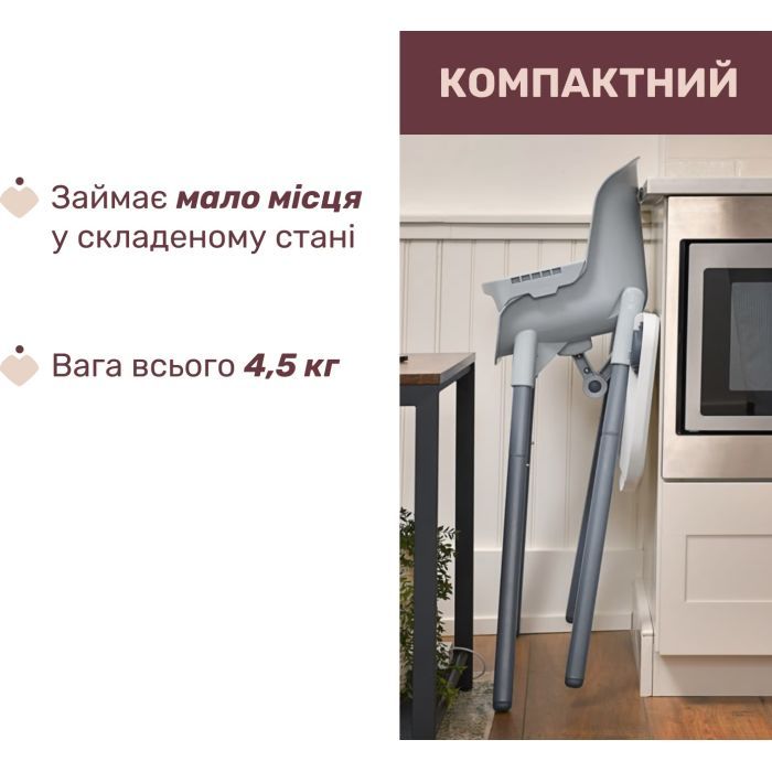 Стілець для годування Chicco Polly Zest, білий (87170.77) зображення 6