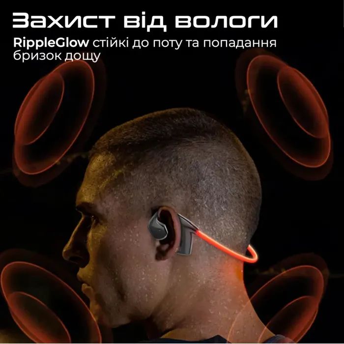 Наушники Promate RippleGlow Black (rippleglow.black) изображение 4