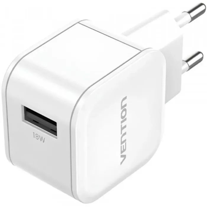 Зарядное устройство Vention 1xUSB 18W QC3.0 White (FEKW0-EU)