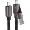 Дата кабель USB-C to USB-C/A 1.2m 3.0A zink alloy C13-04 Black Acefast (6974316282334) изображение 2