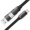 Дата кабель USB-C to USB-C/A 1.2m 3.0A zink alloy C13-04 Black Acefast (6974316282334) изображение 4