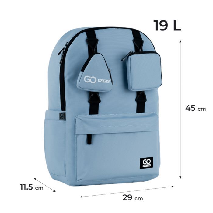 Рюкзак шкільний GoPack Education Teens 178 сіро-блакитний (GO25-178L-3) зображення 2