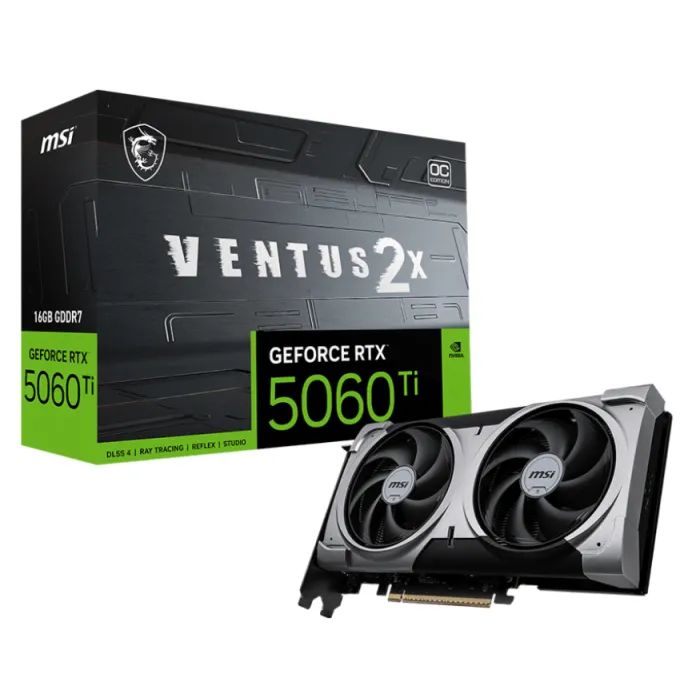 Видеокарта MSI GeForce RTX5060Ti 16Gb VENTUS 2X OC PLUS (RTX 5060 Ti 16G VENTUS 2X OC PLUS) изображение 5