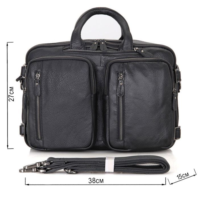 Сумка Vintage Чорна (14058) зображення 3