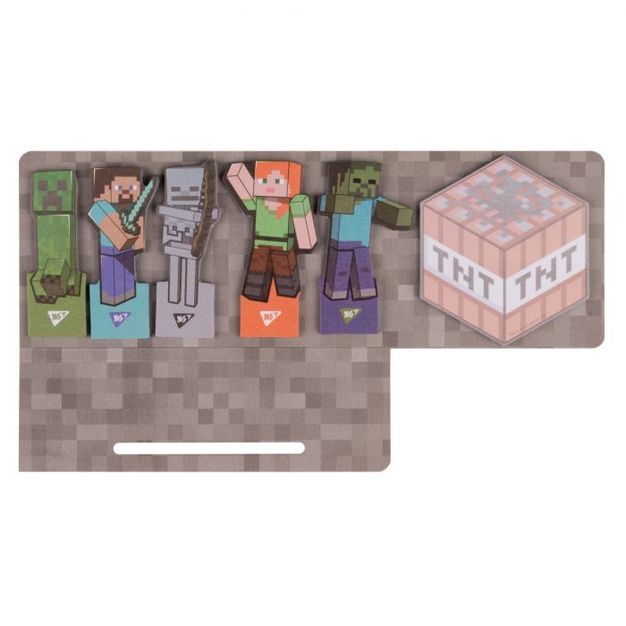 Папір для нотаток Yes з липким шаром Minecraft в наборі 120 аркушів (6х20) (170324) зображення 2