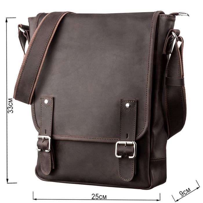 Сумка Shvigel З вінтажної шкіри Коричнева (11129) зображення 3