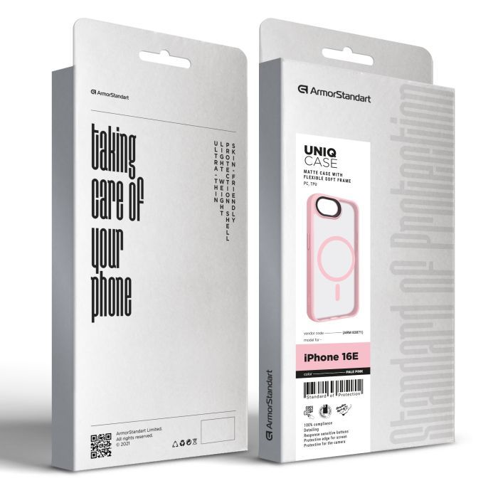 Чехол для мобильного телефона Armorstandart Uniq MagSafe Apple iPhone 16e Pale Pink (ARM83871) изображение 3