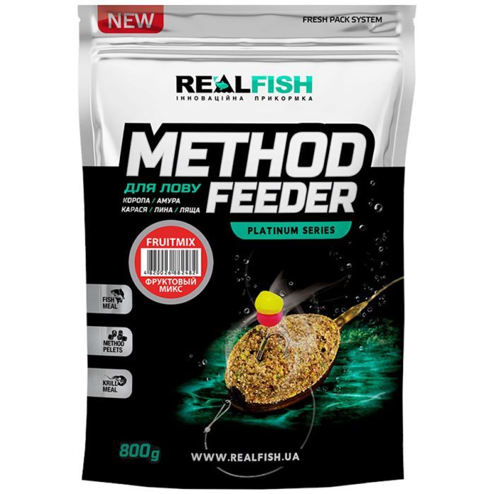 Прикормка Real Fish Method Feeder Фруктовий мікс 0.8kg (809.00.15)