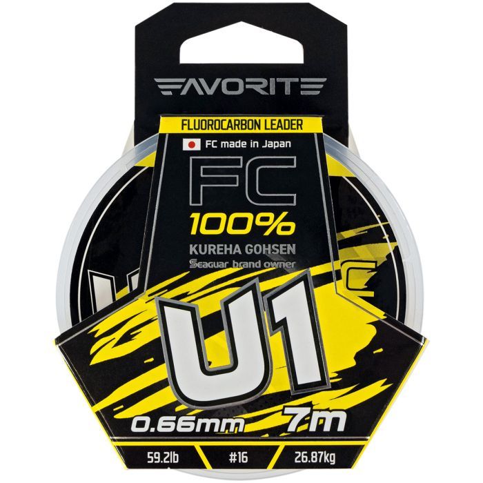 Флюорокарбон Favorite U1 FC 7m 16/0.66mm 59.2lb/26.87kg (1693.11.91) изображение 2