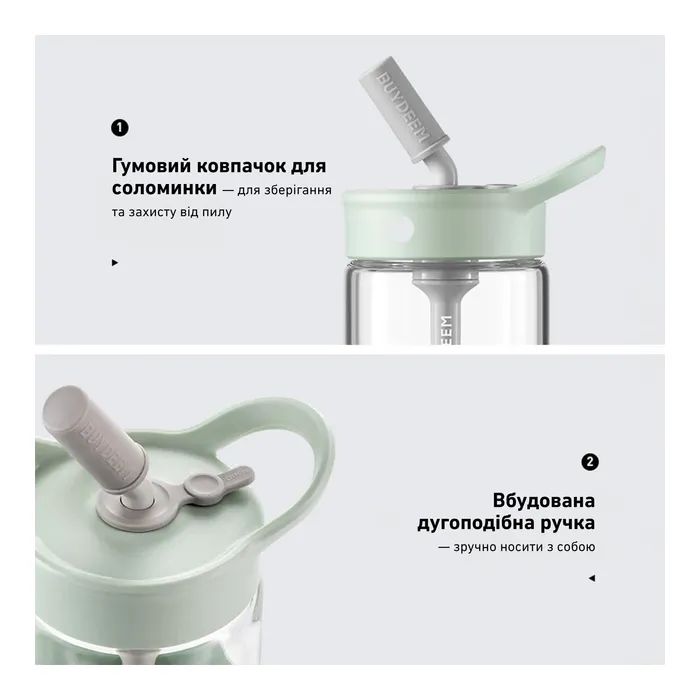 Бутылка для воды Buydeem CD1017 500 мл Cozy Greenish (CD1017-CG) изображение 8