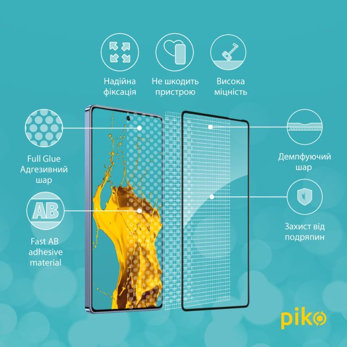 Скло захисне Piko Full Glue Infinix Note 40 4G Black (1283126594922) зображення 3