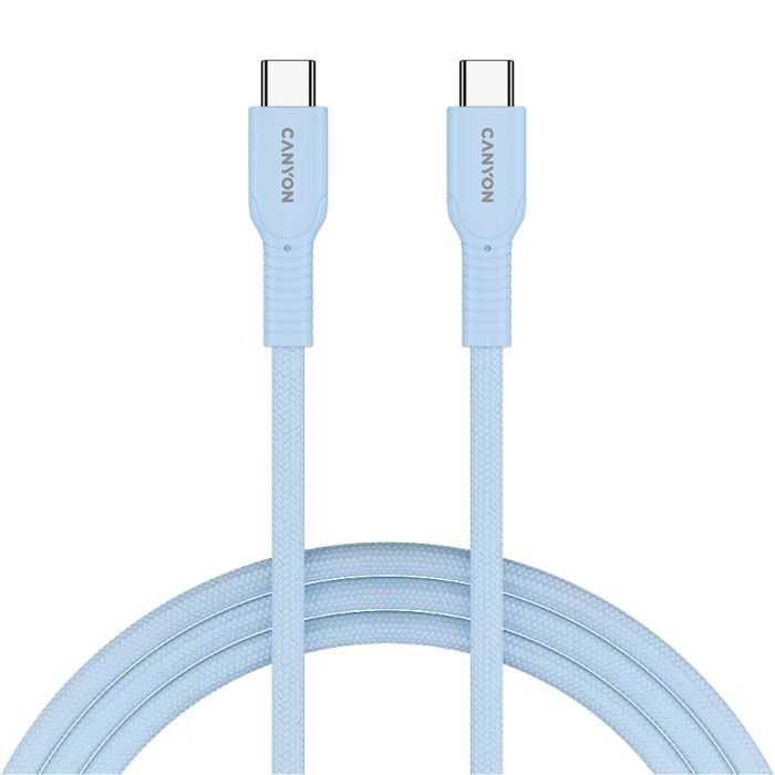 Дата кабель USB-C to USB-C 1.0m OnWire 60CL C-C 60W COLOR Braided 1m Purple Canyon (CND-CCAP60AB10PU)