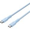 Дата кабель USB-C to USB-C 1.0m OnWire 60CL C-C 60W COLOR Braided 1m Light Blue Canyon (CND-CCAP60AB10LBL) зображення 3