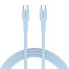 Дата кабель USB-C to USB-C 1.0m OnWire 60CL C-C 60W COLOR Braided 1m Light Blue Canyon (CND-CCAP60AB10LBL)