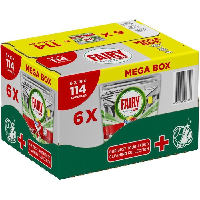 Таблетки для посудомоечных машин Fairy Platinum Plus All in One Lemon 114 шт. (8700216236317)