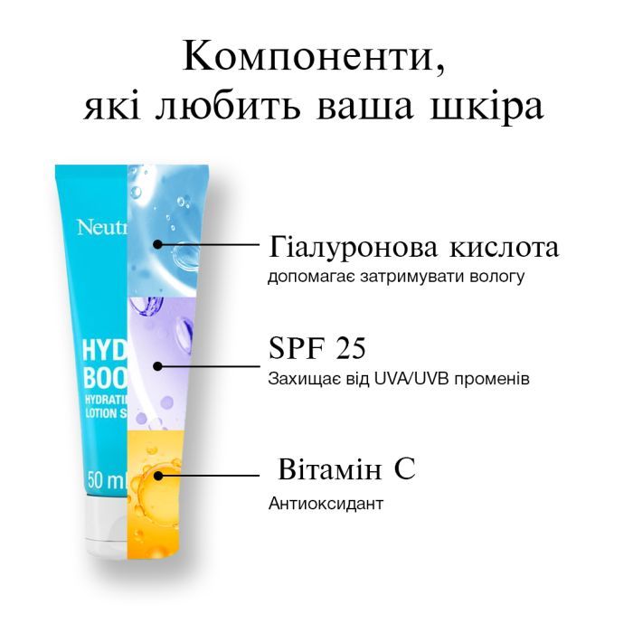 Крем для обличчя Neutrogena Hydro Boost Зволожувальний SPF 25 50 мл (3574661351711) зображення 7