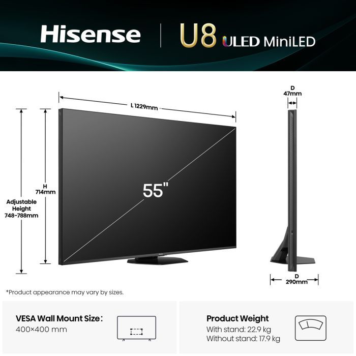 Телевізор Hisense 55U8Q зображення 2