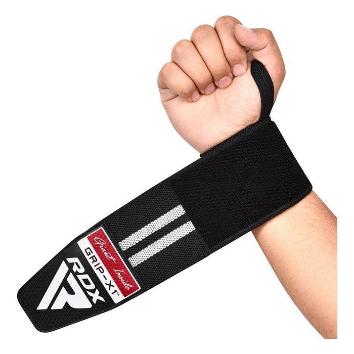 Бинт для спорту RDX WR11 Gym Wrist Wrap Black/White (WAH-WR11BW)