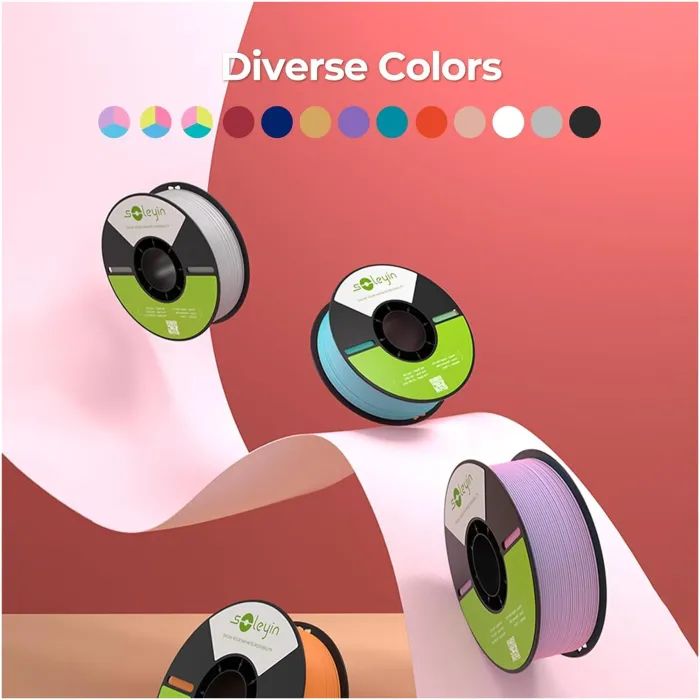 Пластик для 3D-принтера Creality Soleyin matte 1кг, 1.75мм, white (3301010512) зображення 3