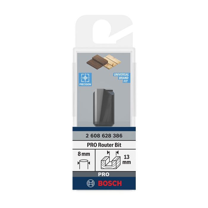 Фреза Bosch Professional пазова з двома лезами, Std, S8, D9, L20 (2.608.628.382) зображення 2