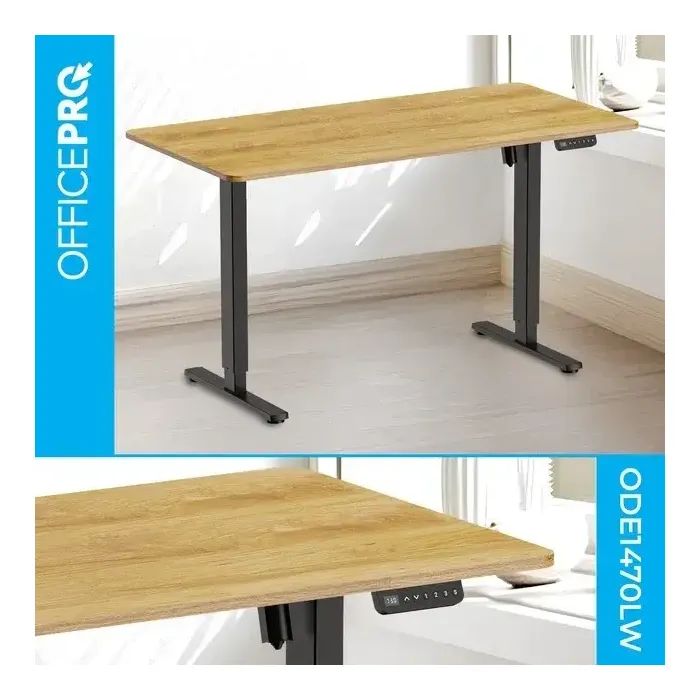 Компьютерный стол OfficePro ODE1470DW Dark Wood/Black (ODE1470DW) изображение 3