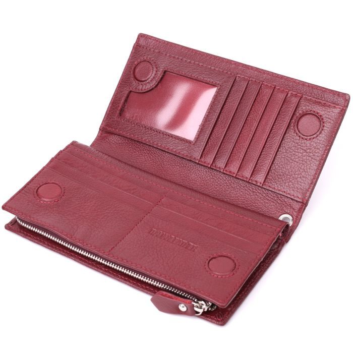 Гаманець ST Leather З натуральної шкіри Бордовий (22534) зображення 5