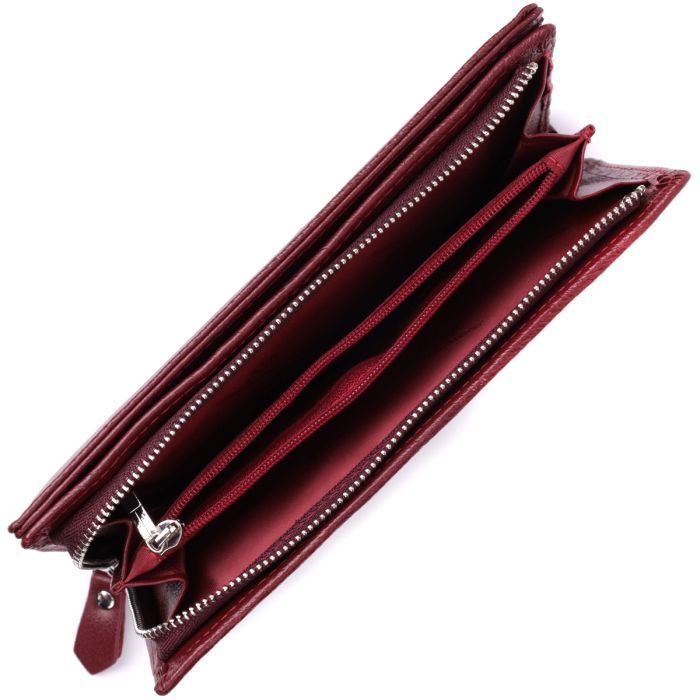 Гаманець ST Leather З натуральної шкіри Бордовий (22534) зображення 7