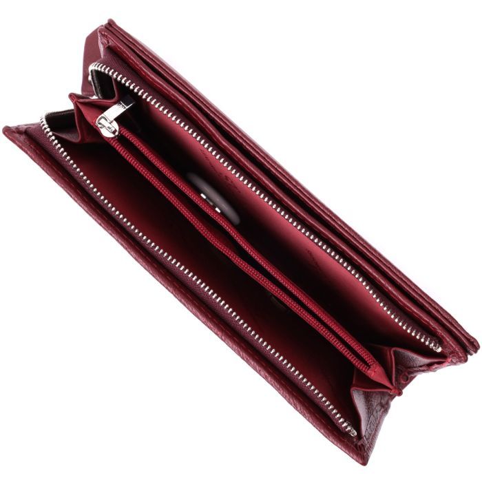 Гаманець ST Leather З натуральної шкіри Бордовий (22534) зображення 8