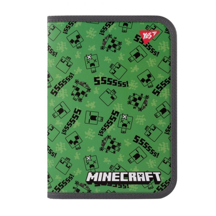 Папка для тетрадей Yes пластиковая на молнии Minecraft Creepers В5 (492203)