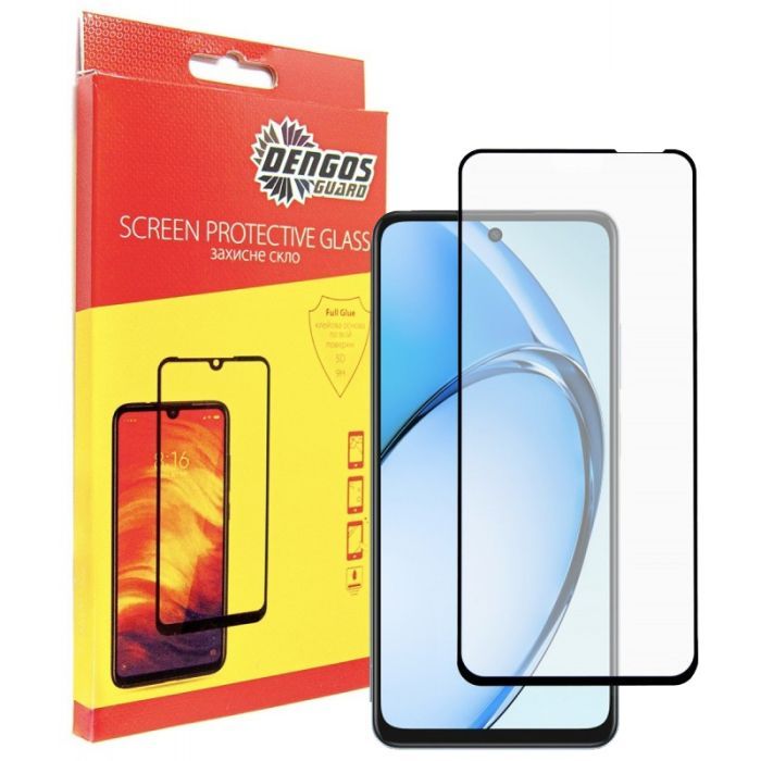 Стекло защитное Dengos Full Glue OPPO A20 Black (TGFG-404)