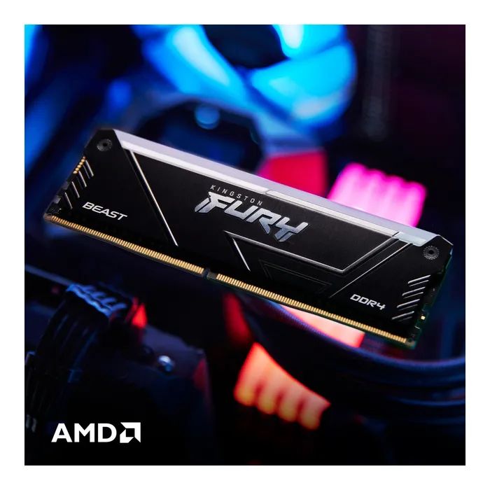Модуль пам'яті для комп'ютера DDR4 32GB (2x16GB) 3200 MHz Beast RGB Black Kingston Fury (ex.HyperX) (KF432C16BB12AK2/32WP) зображення 10