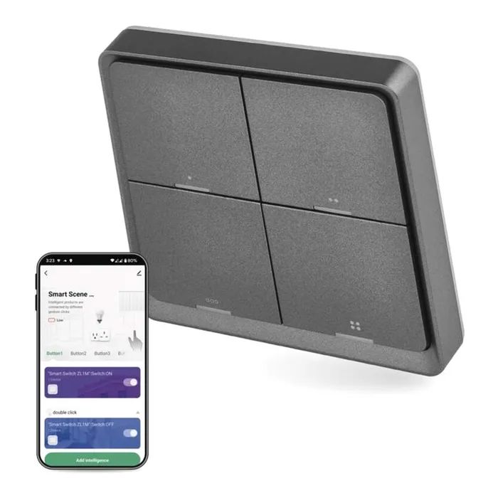 Розумний вимикач EMOS H5016 4 buttons ZigBee 3.0 Black (H5016) зображення 2