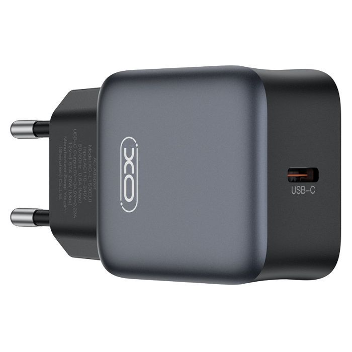 Зарядний пристрій XO USB-C PD30W black (L155_Black)