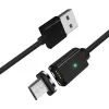 Дата кабель USB 2.0 AM to Micro 5P 1.0m Magnetic black Essager (EXCCXM-ML01)