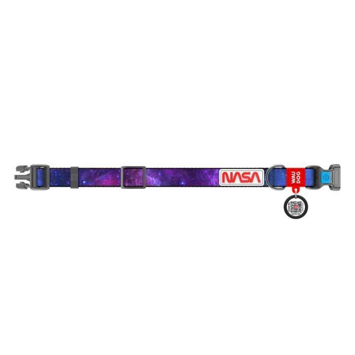 Ошейник для животных WAUDOG Nylon с QR адресником "NASA21" пластиковый фастекс XXL (284-0148) изображение 2