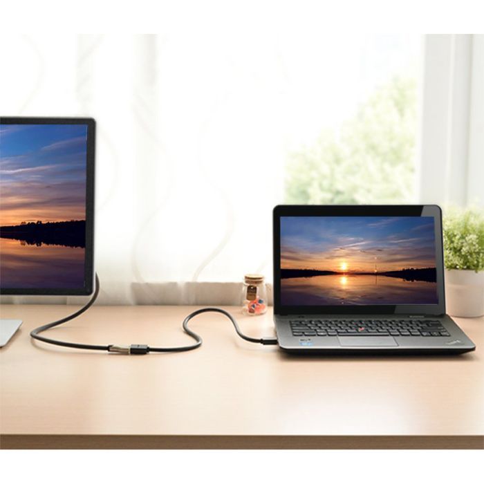 Кабель мультимедийный HDMI M to HDMI F 1.0m HD107 black Ugreen (10141) изображение 6