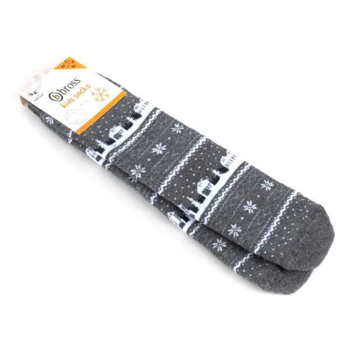 Шкарпетки дитячі Bross махрові новорічні (9899-8-10-blue) зображення 2