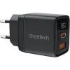 Зарядное устройство Choetech 1xUSB + 1xUSB-C PD35W with display black (PD6052-EU-BK) > цены в Киеве и Украине Зарядное устройство Choetech 1xUSB + 1xUSB-C PD35W with display black (PD6052-EU-BK)