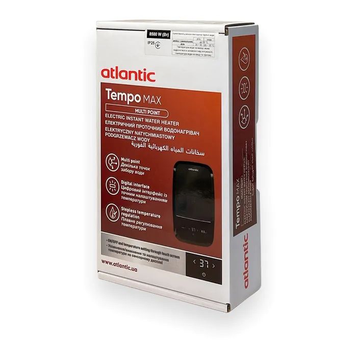 Проточний водонагрівач Atlantic Tempo Max Multi IECI-SW2C85 MP 8.5 kW (811035) зображення 7