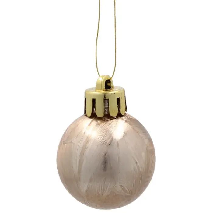 Ялинкова іграшка Chomik пластикові кульки, 16шт, 3 см, шампань (5900779893955_2) зображення 3