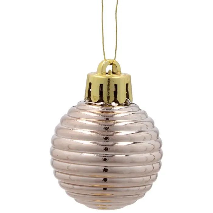 Ялинкова іграшка Chomik пластикові кульки, 16шт, 3 см, шампань (5900779893955_2) зображення 4