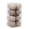 Ялинкова іграшка Chomik пластикові кульки, 16шт, 3 см, шампань (5900779893955_2)